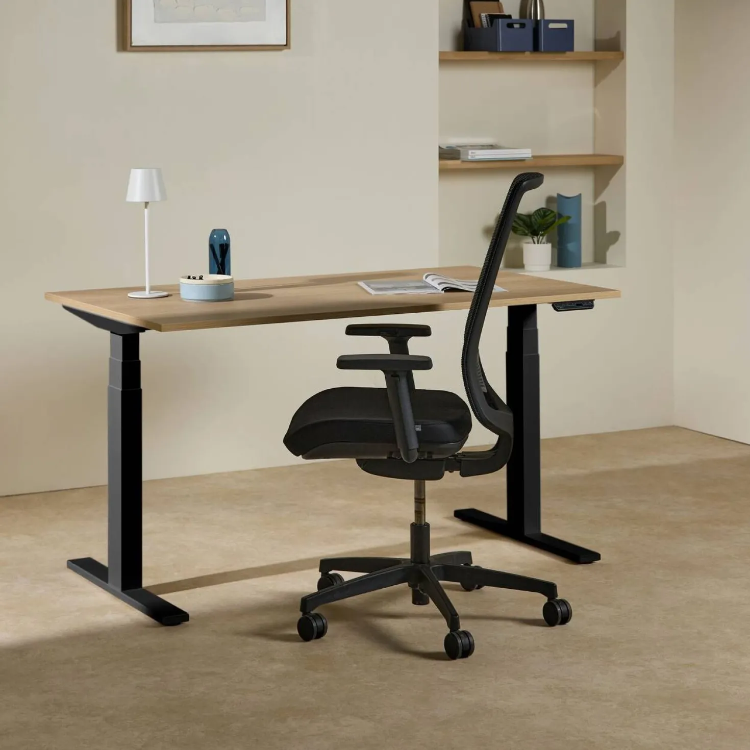 MAKIBA Bureau électrique assis-debout ergonomique Marley
