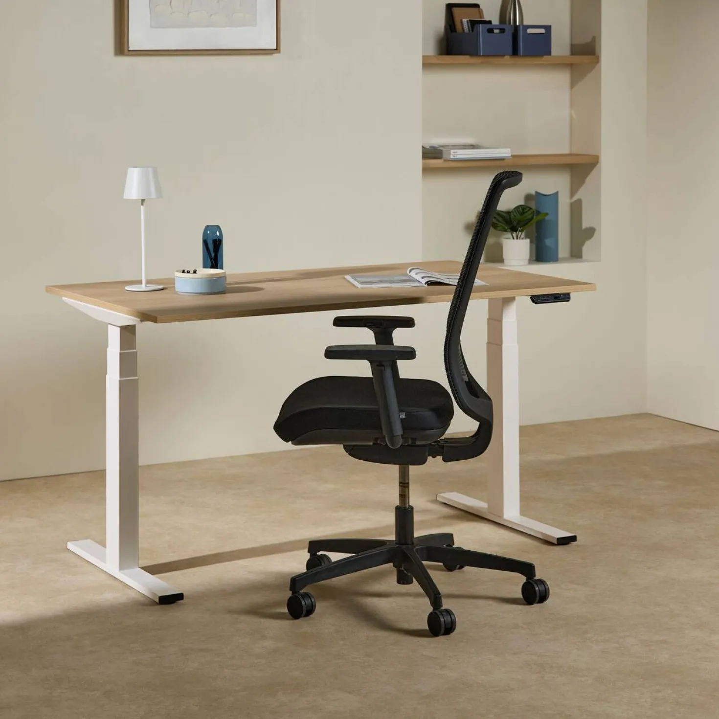 MAKIBA Bureau électrique assis-debout ergonomique Marley