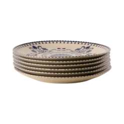 MARIA PT TERRACOTA Lot de 6 Assiettes plates D27cm Vila Flore