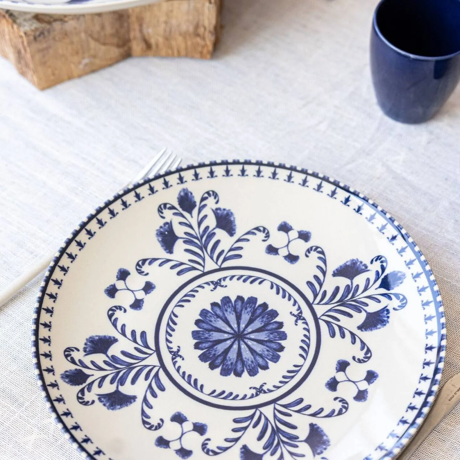 MARIA PT TERRACOTA Lot de 6 Assiettes plates D27cm Vila Flore