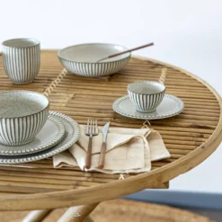 MARIA PT TERRACOTA Lot de 6 Assiettes creuses D19.5cm Canelada