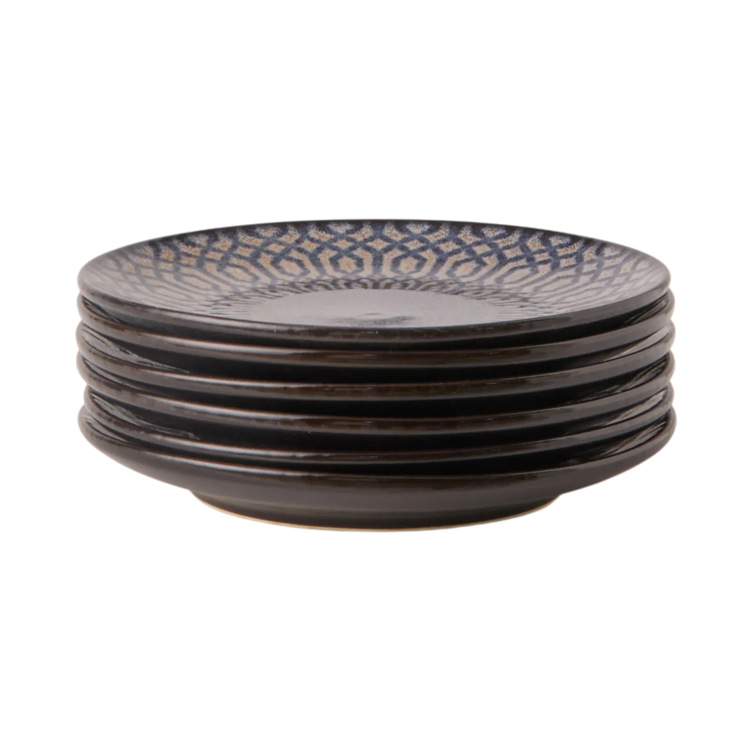 MARIA PT TERRACOTA Lot de 6 Assiettes à dessert D18cm Croisé Anadia