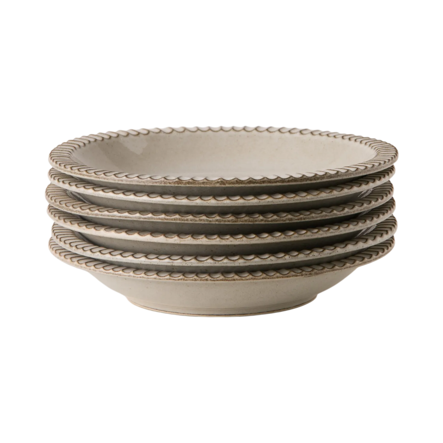 MARIA PT TERRACOTA Lot de 6 Assiettes creuses à corolle D21cm Canelada