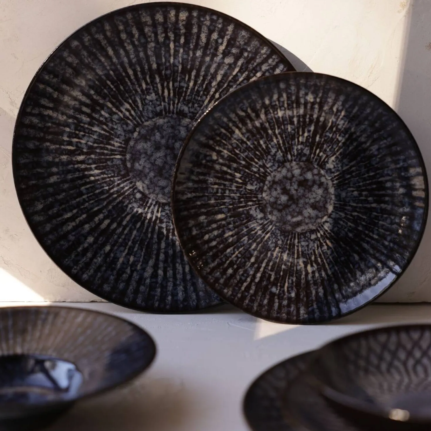 MARIA PT TERRACOTA Lot de 6 Assiettes à dessert D18cm Canelé Anadia