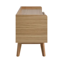 Meuble TV avec porte et niche bois Agatha