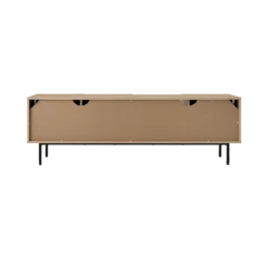 Meuble TV 3 portes bois pieds métal Alex