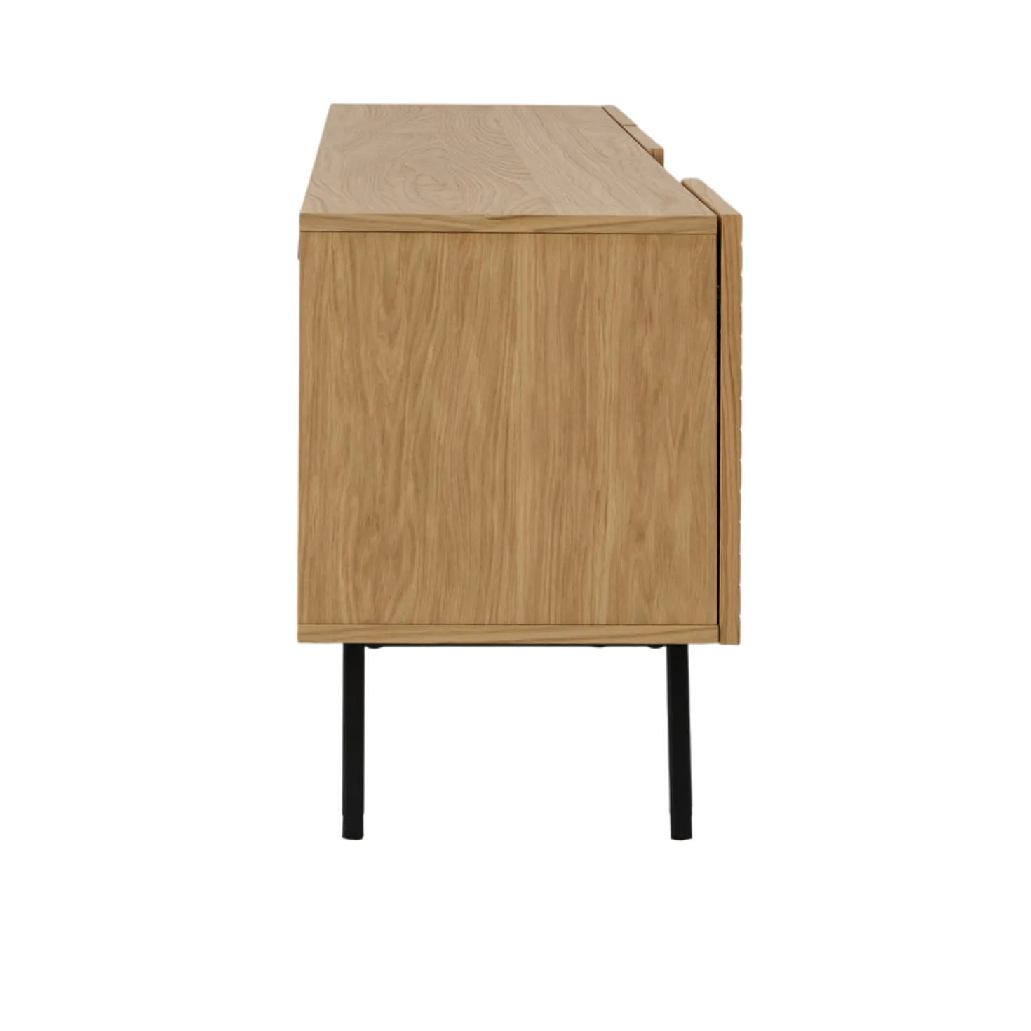 Meuble TV 3 portes bois pieds métal Alex