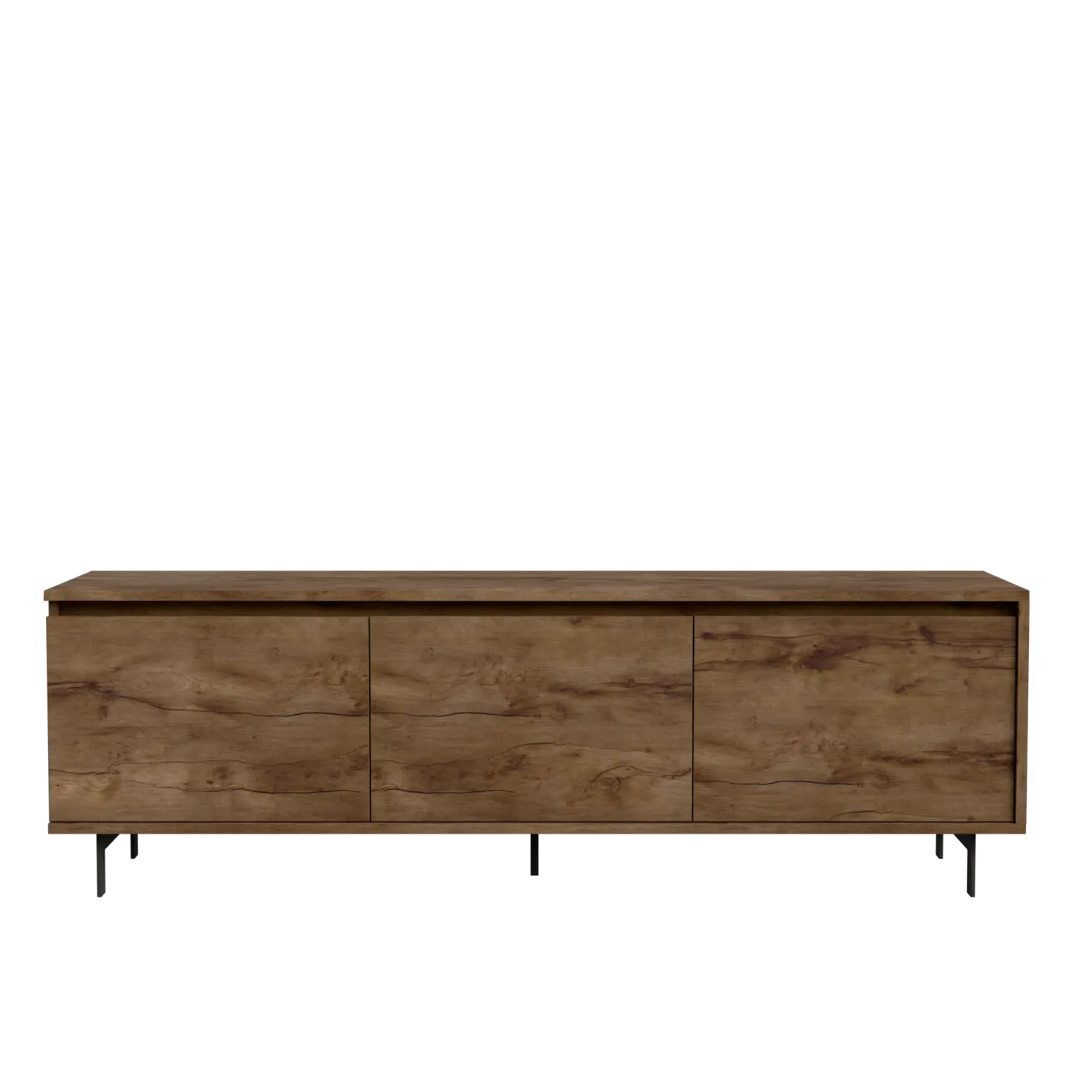 Meuble TV 3 portes décor bois Gustavo