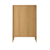 Meuble vitrine led chêne massif 2 portes 1 tiroir Charles