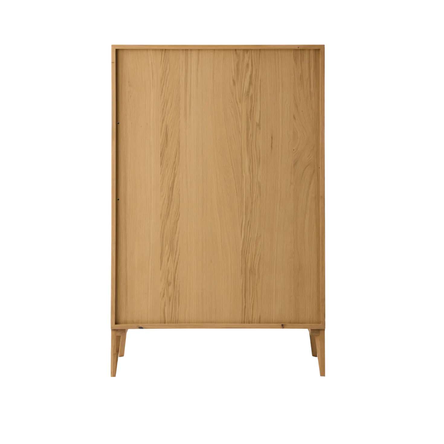 Meuble vitrine led chêne massif 2 portes 1 tiroir Charles