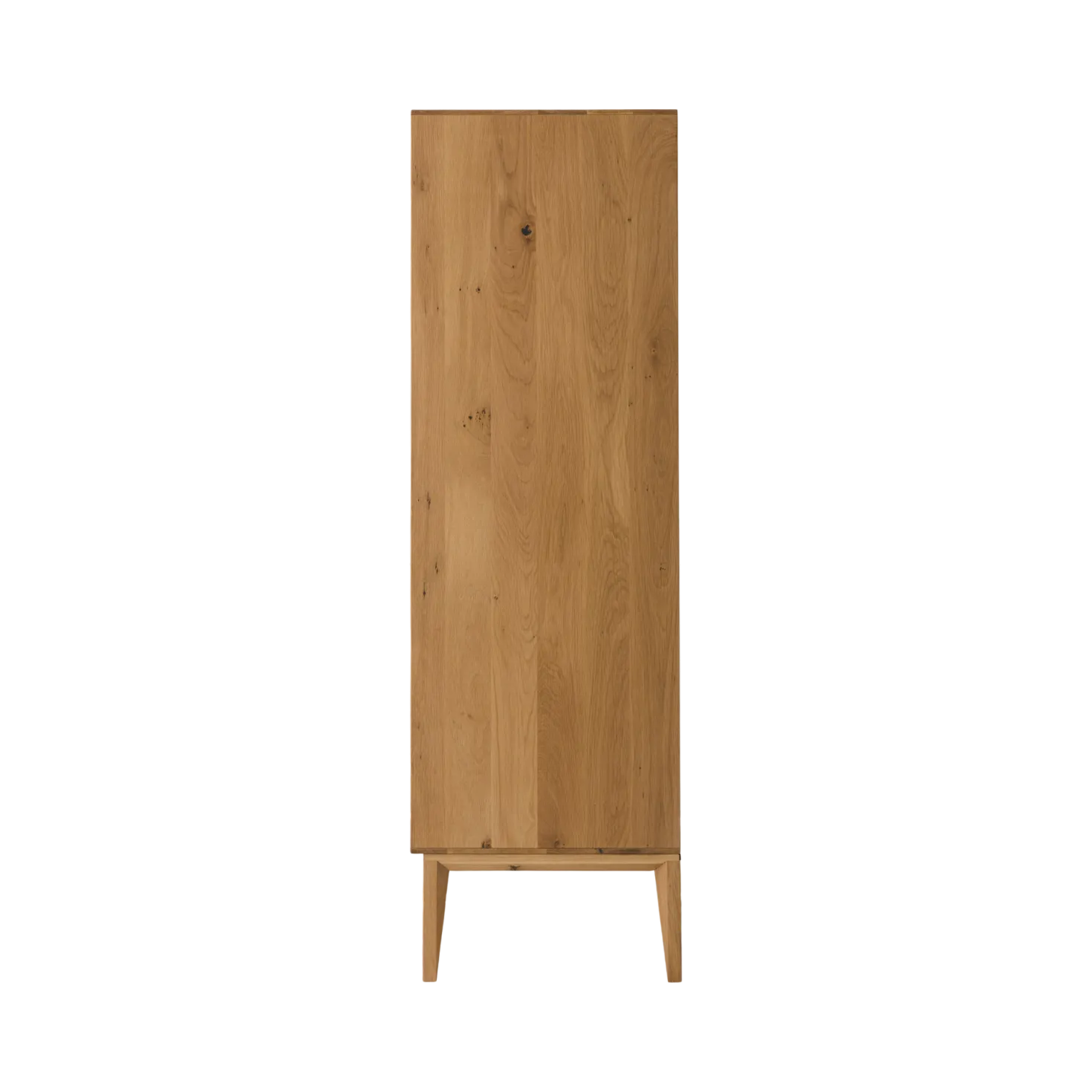 Meuble vitrine led chêne massif 2 portes 1 tiroir Charles