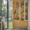 Meuble vitrine 4 portes bois Adèle