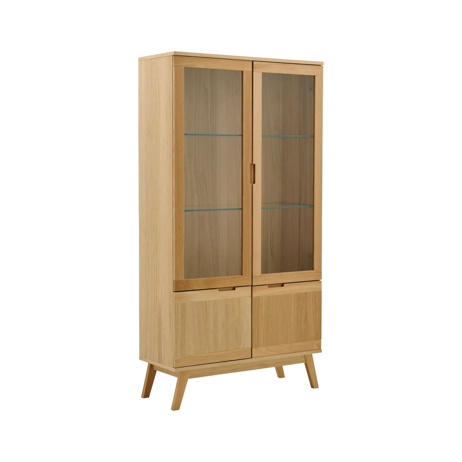 Meuble vitrine 4 portes bois Adèle