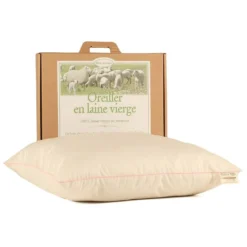 MILLE OREILLERS Oreiller ferme en laine vierge biologique