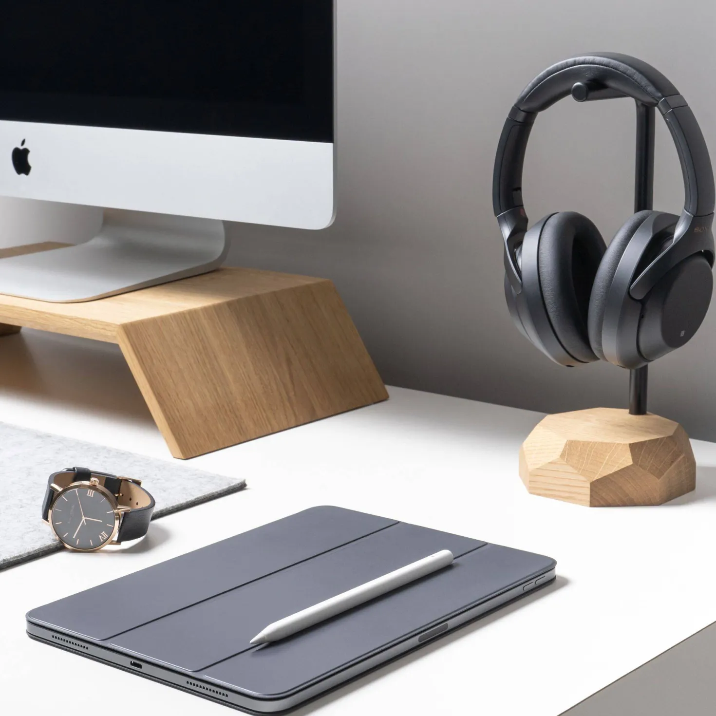 OAKYWOOD Support de casque en bois massif