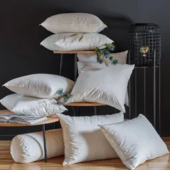 Oreiller moelleux 50%duvet de canard et enveloppe coton percale Cléo