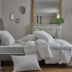 Oreiller moelleux 70%duvet de canard et enveloppe coton percale Carla