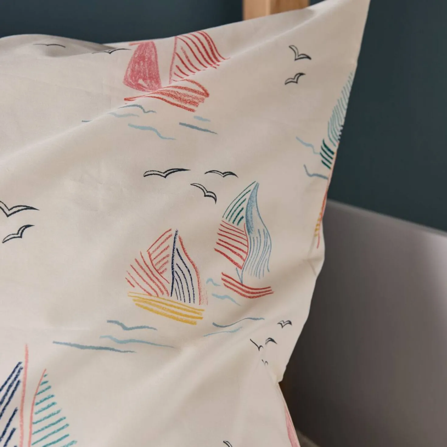 Parure de lit coton Maman les p'tits bateaux