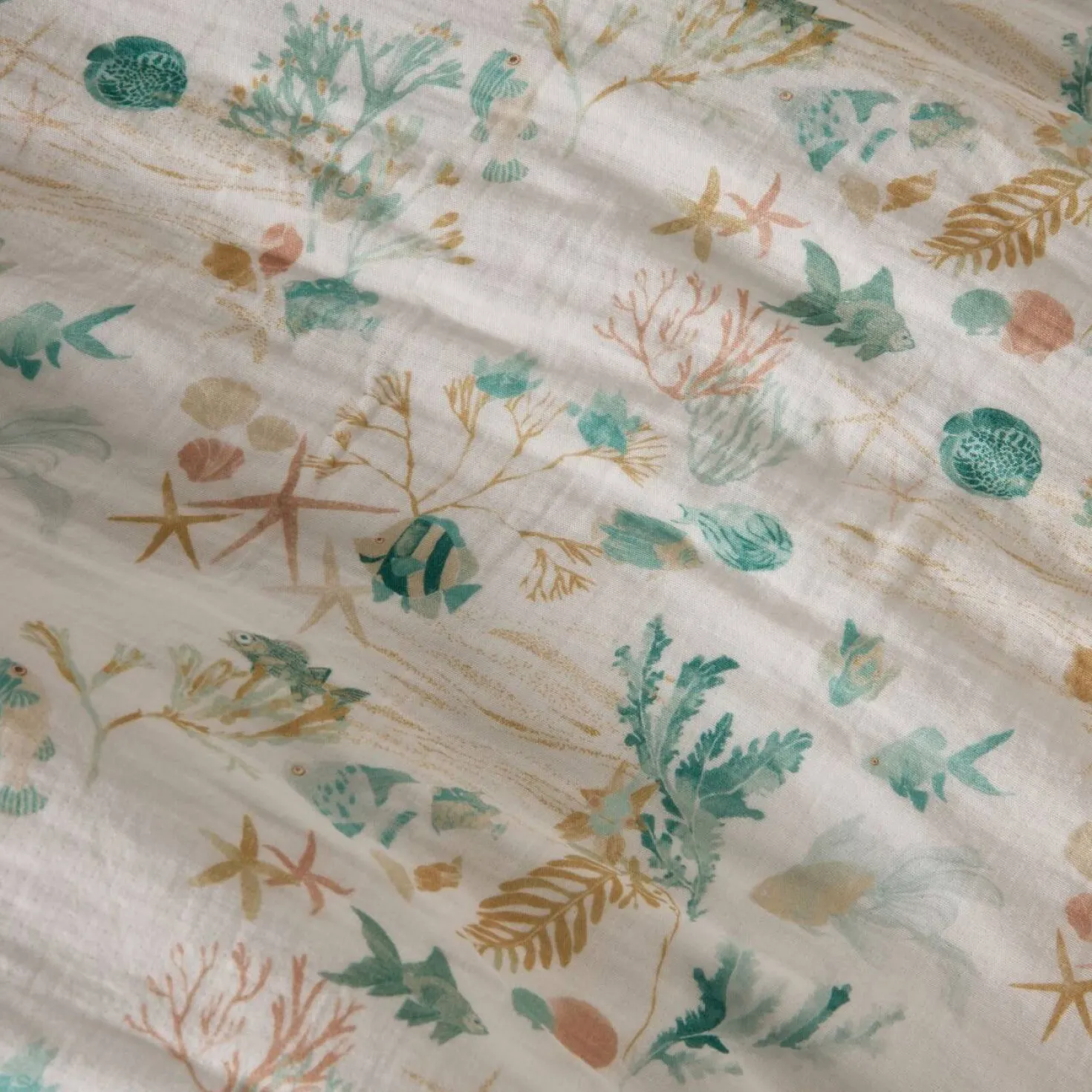 Parure de lit enfant gaze de coton Chansons d'eaux douces