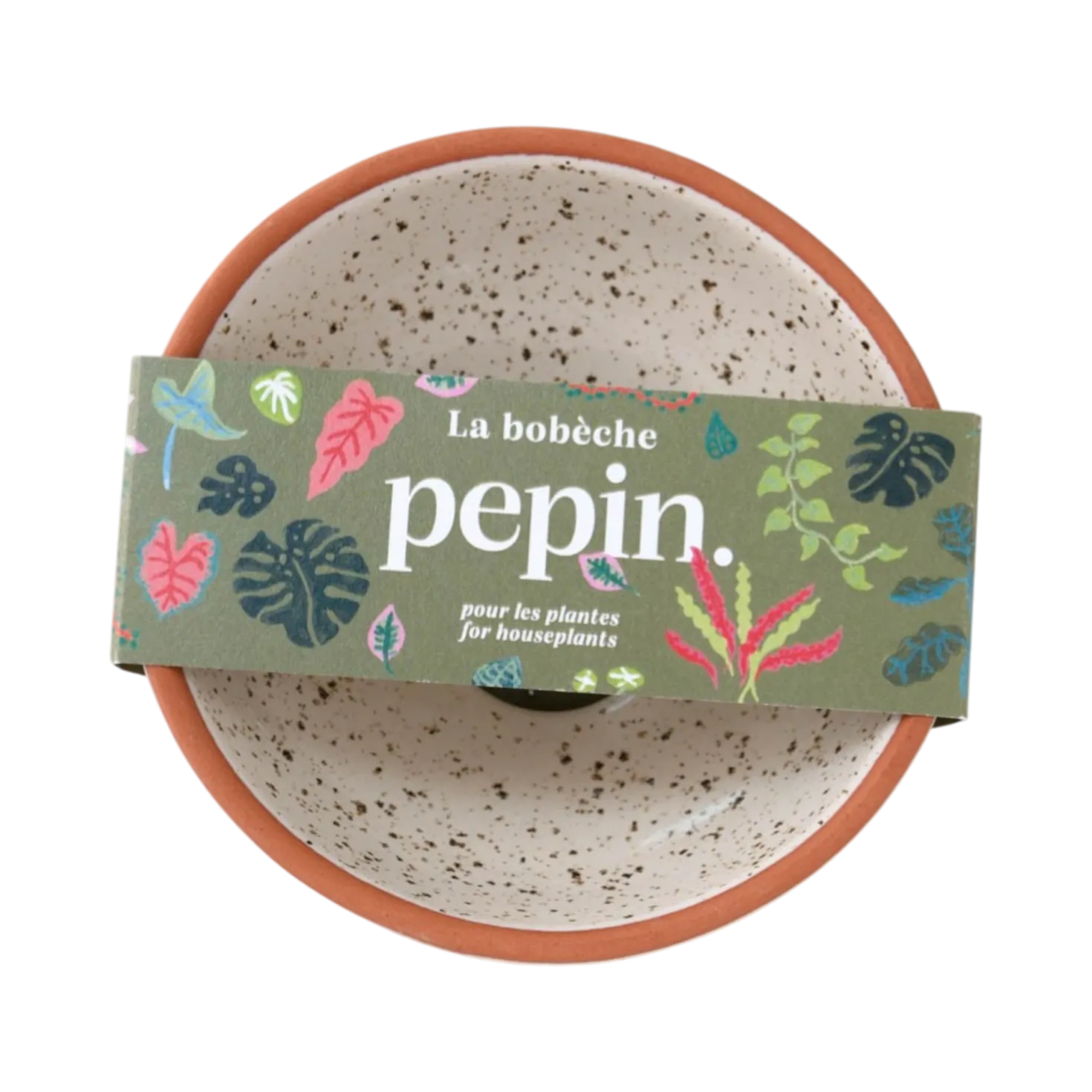 PEPIN Bobèche Plantes - Blanc grainé