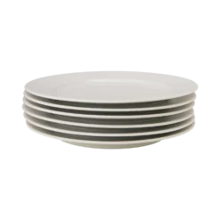 PILLIVUYT Lot de 6 Assiettes à dessert en porcelaine D22cm Plissé
