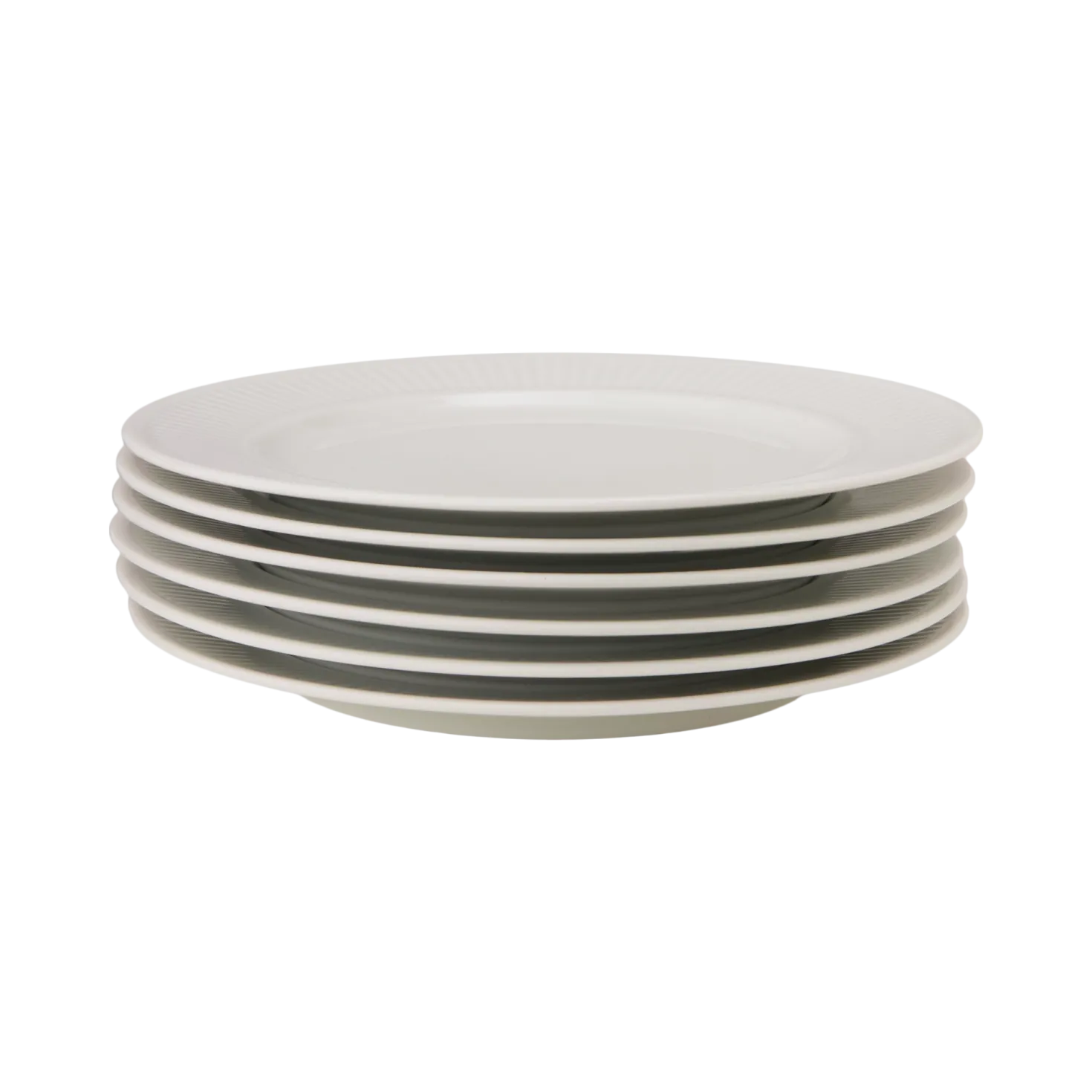 PILLIVUYT Lot de 6 Assiettes à dessert en porcelaine D22cm Plissé