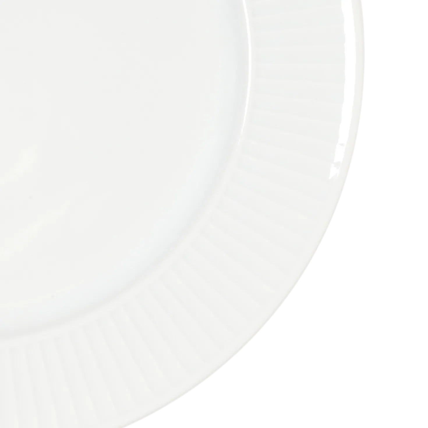 PILLIVUYT Lot de 6 Assiettes plates en porcelaine D26cmPlissé