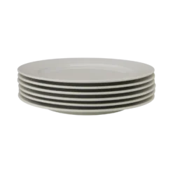 PILLIVUYT Lot de 6 Assiettes plates en porcelaine D26cmPlissé