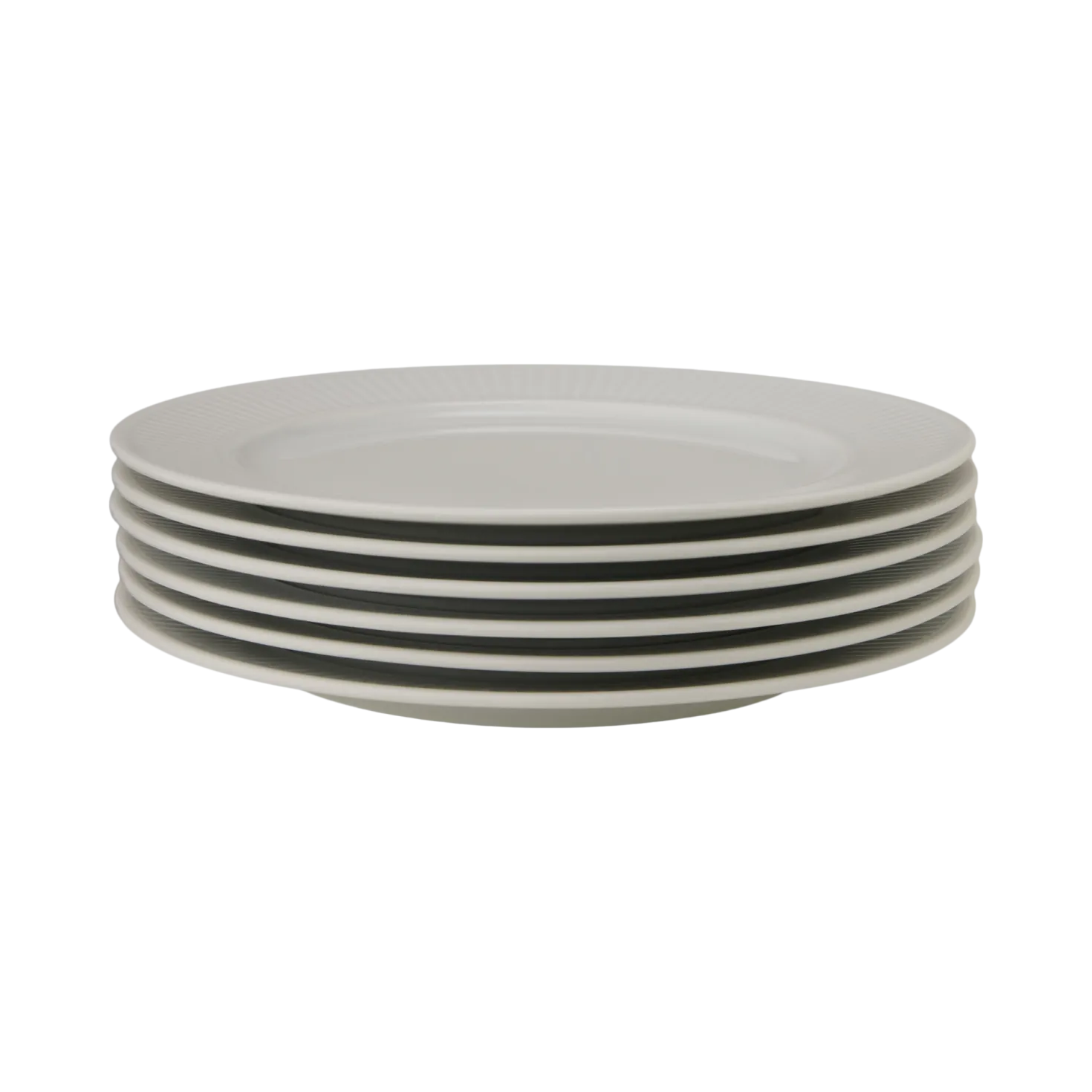 PILLIVUYT Lot de 6 Assiettes plates en porcelaine D26cmPlissé