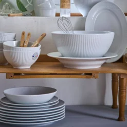 PILLIVUYT Lot de 6 Assiettes plates en porcelaine D26cmPlissé