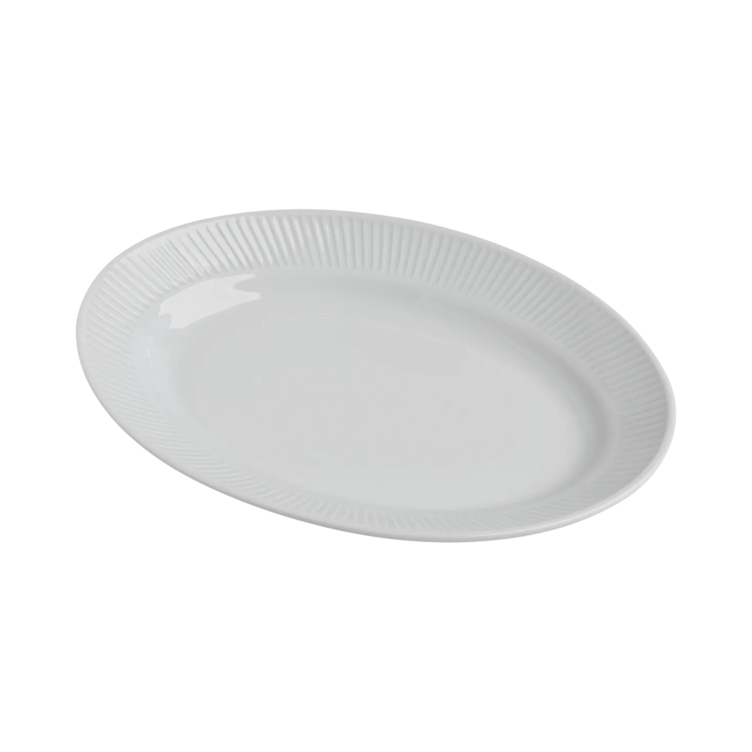 PILLIVUYT Plat ovale en porcelaine Plissé