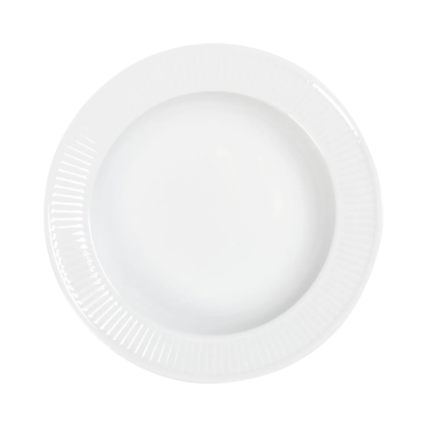 PILLIVUYT Plat rond en porcelaine Plissé