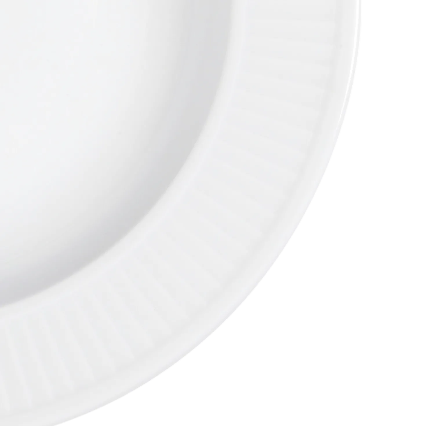 PILLIVUYT Plat rond en porcelaine Plissé