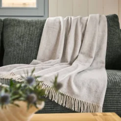 Plaid coton polyester recyclé Perrin