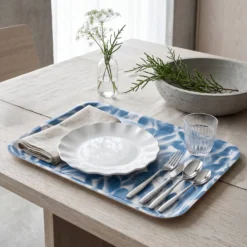 Plateau rectangulaire 38x27 cm Plantain