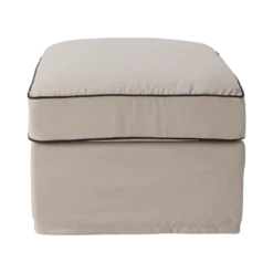 Pouf coton/lin déhoussable Margot