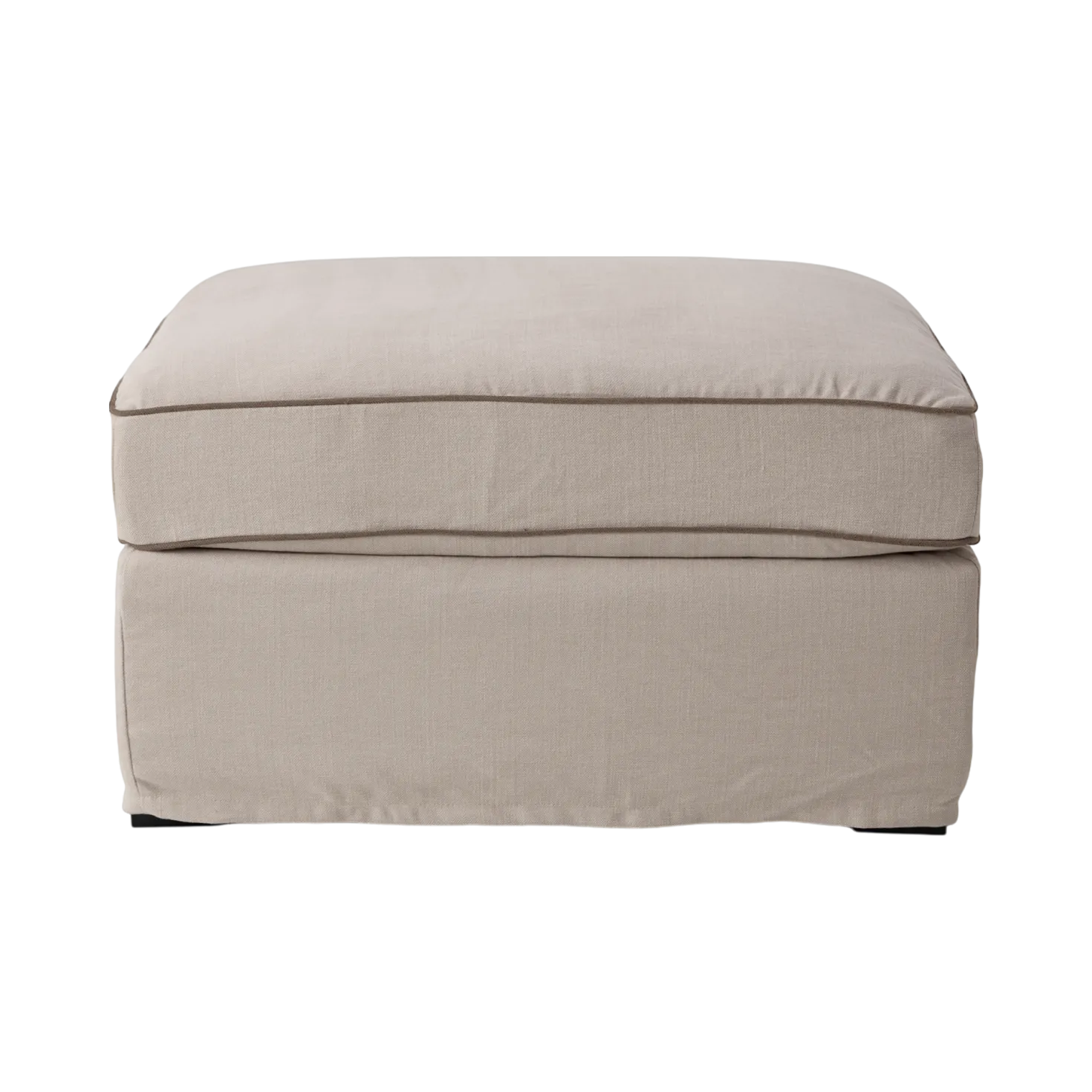 Pouf coton/lin déhoussable Margot