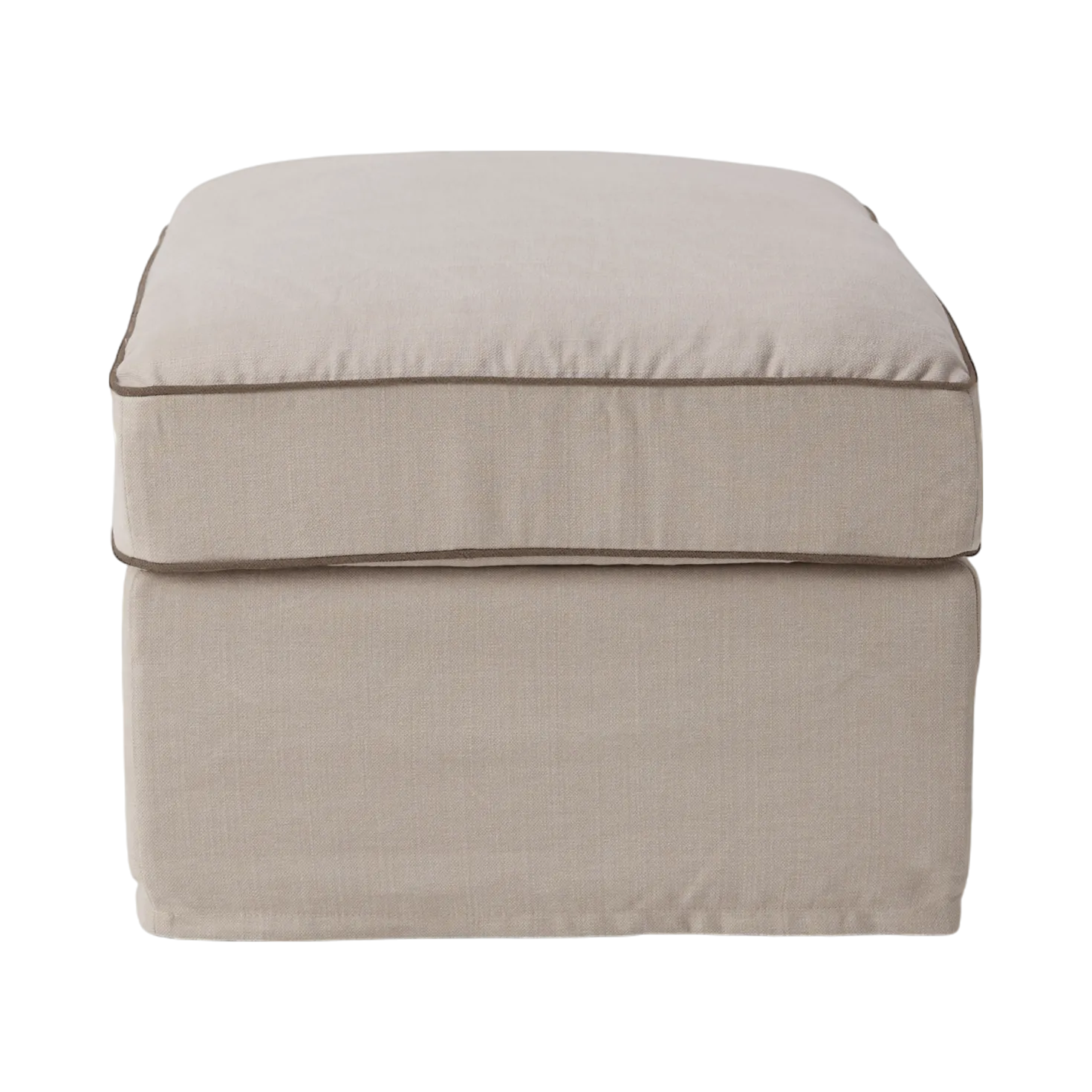 Pouf coton/lin déhoussable Margot