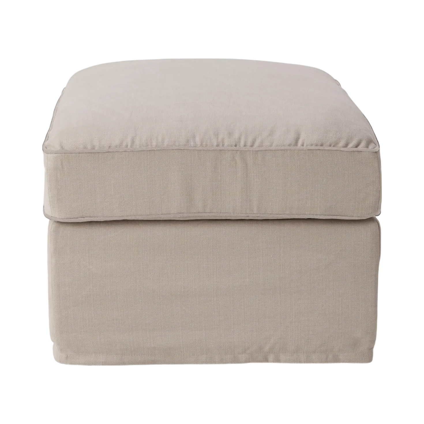 Pouf coton/lin déhoussable Margot