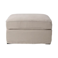Pouf coton/lin déhoussable Margot