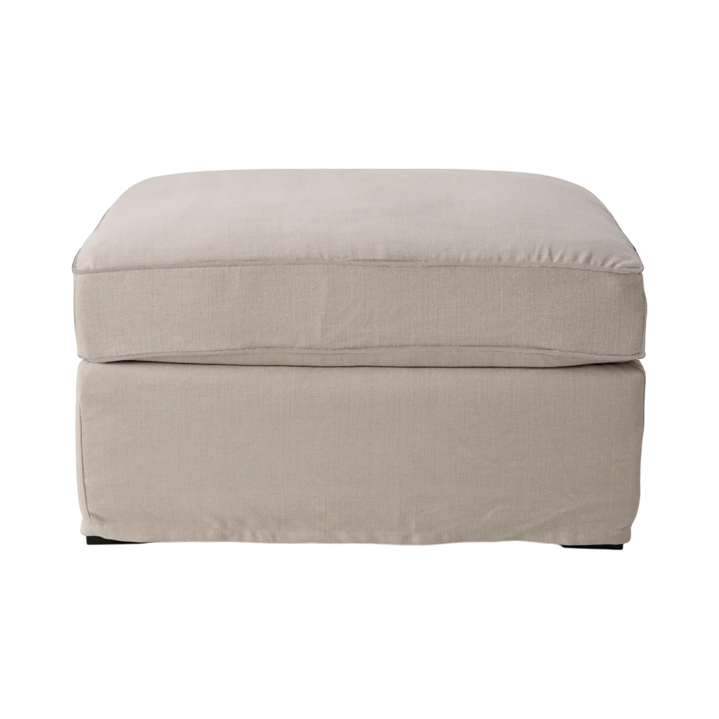 Pouf coton/lin déhoussable Margot