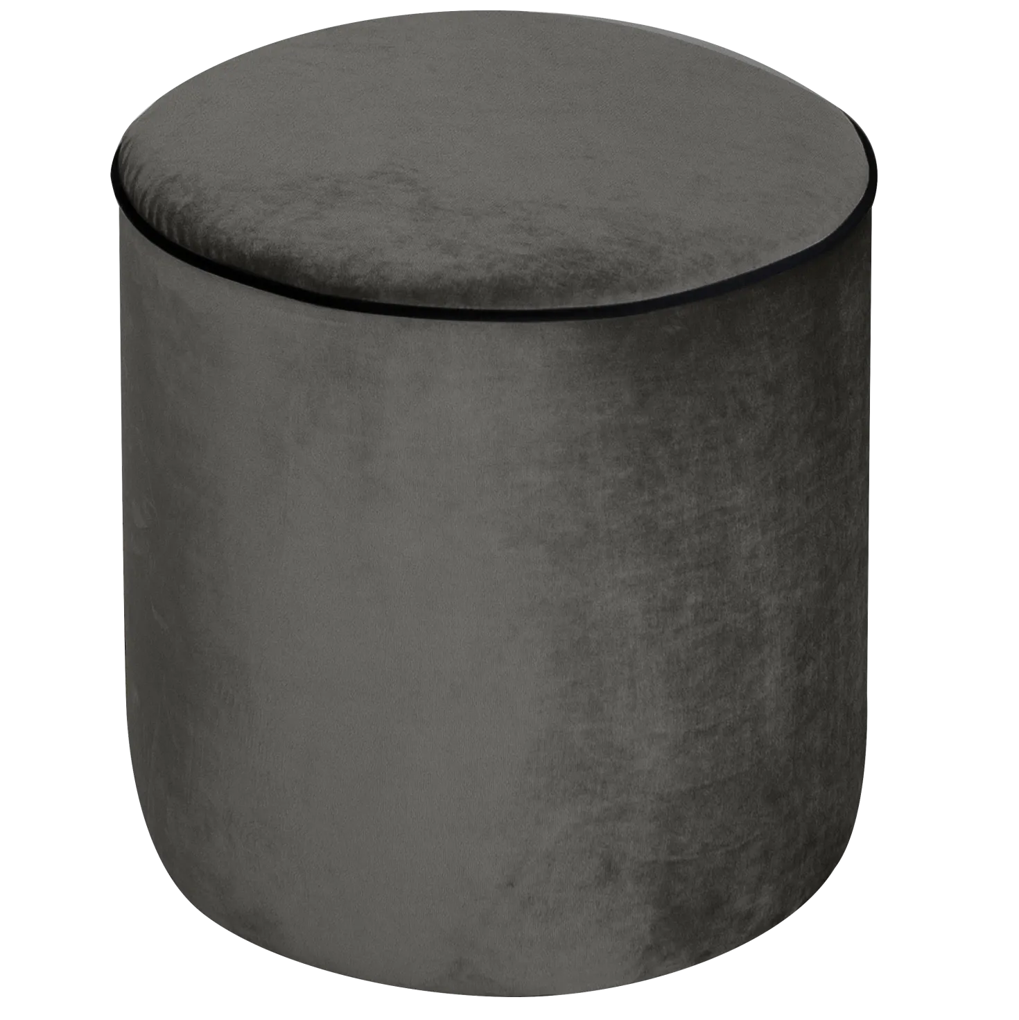Pouf rond tissu velours Léo