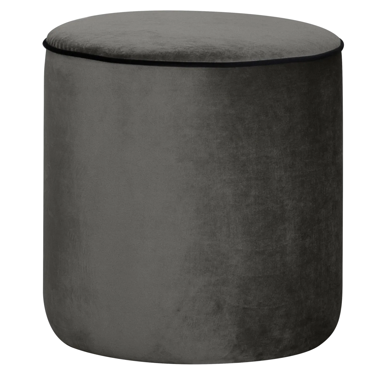 Pouf rond tissu velours Léo