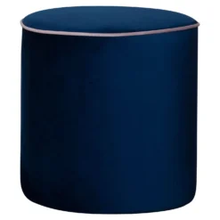 Pouf rond velours Léo