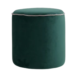 Pouf rond velours Léo