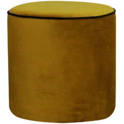 Pouf rond velours Léo