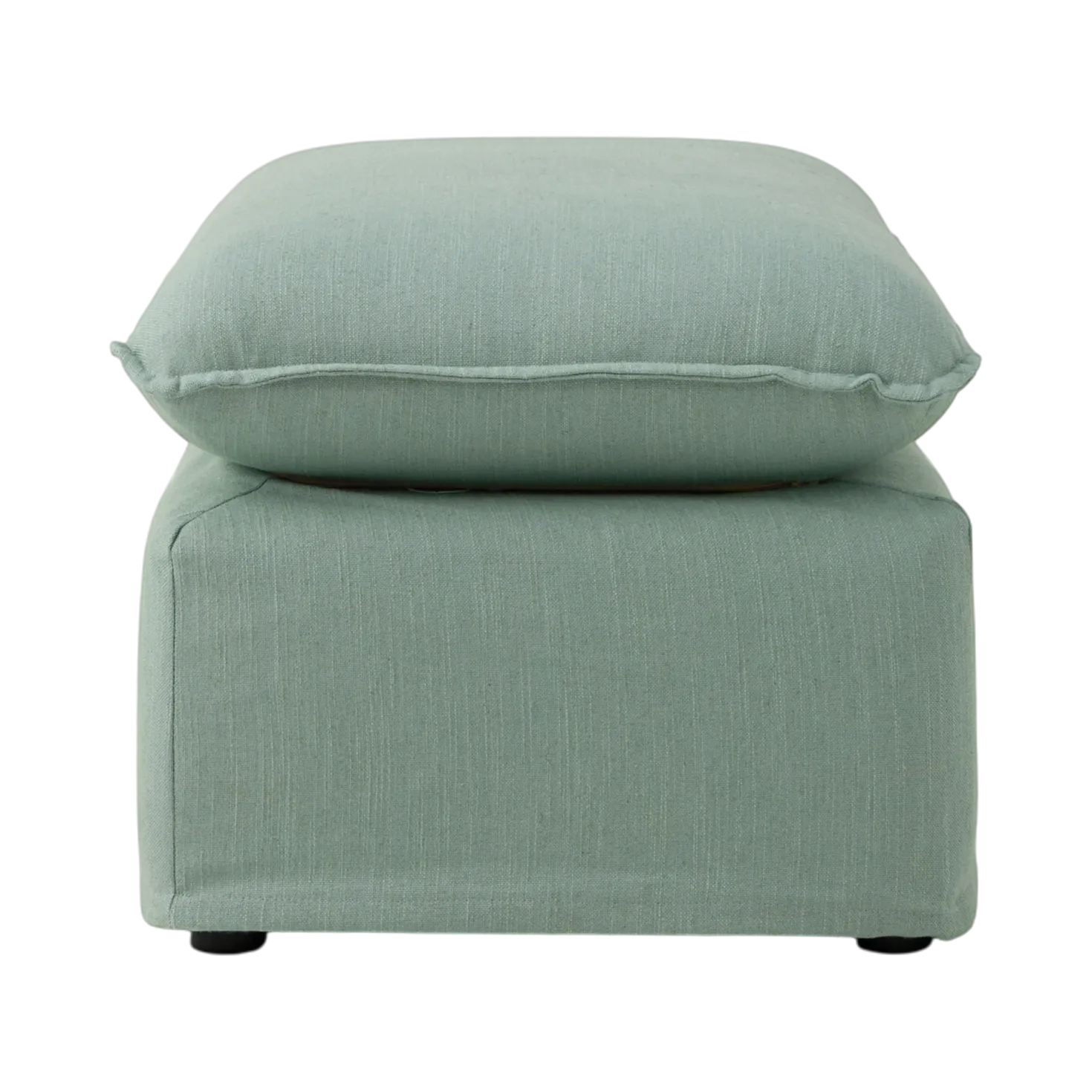 Pouf tissu effet lin Orphée