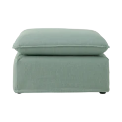 Pouf tissu effet lin Orphée