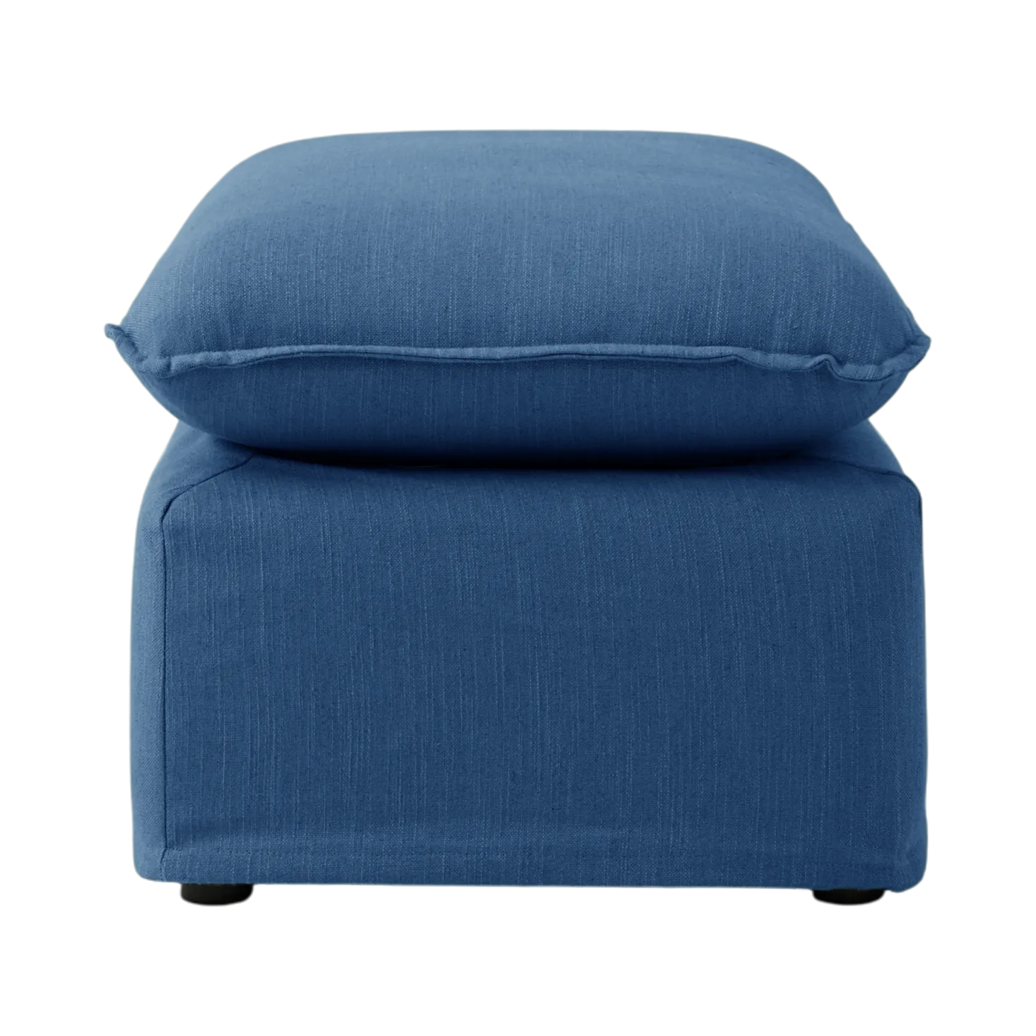 Pouf tissu effet lin Orphée