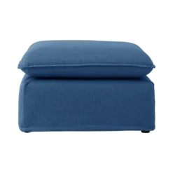 Pouf tissu effet lin Orphée